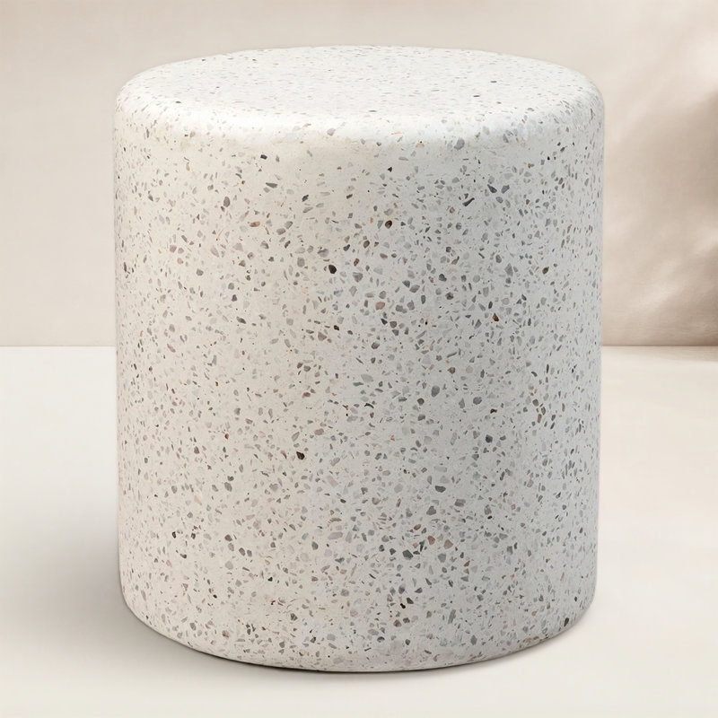 Adriti Terrazo Outdoor Side Table, 21" H x 18" L x 18" W