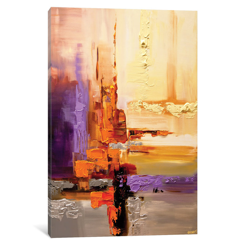 Orange Theory by Osnat Tzadok - Wrapped Canvas Painting, 66.04 cm H x 45.72 cm W x 1.91 cm D