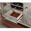 Buffet contemporain 1 pièce avec 2 tiroirs de rangement, carreaux de miroir et fabrication en bois massif
