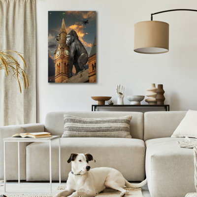  «Kong Burg» par John Hovenstine, art mural en verre acrylique, 24 po x 36 po
