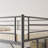 Twin Size Metal Loft Bed With Desk And Storage Shelves, 2 Built-In Ladders-1871627016