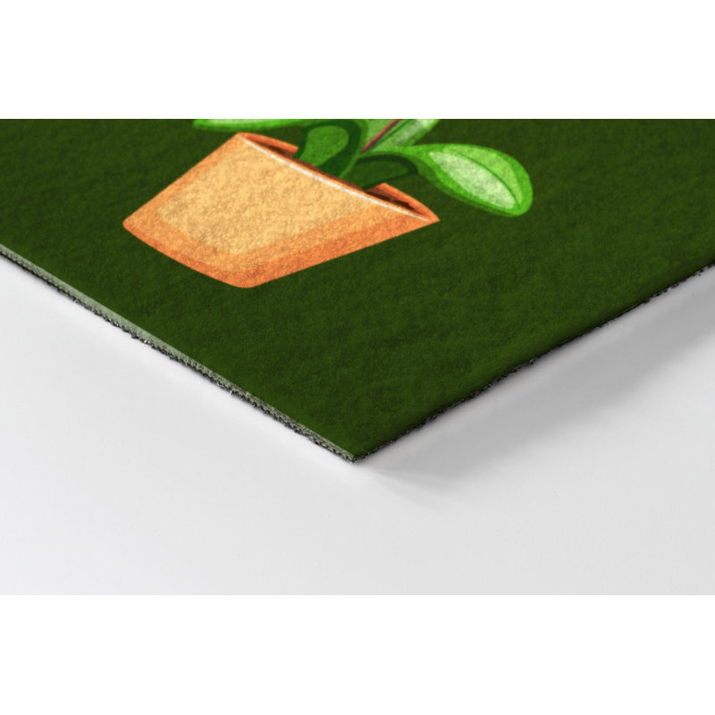 Non-Slip Floral Outdoor Doormat