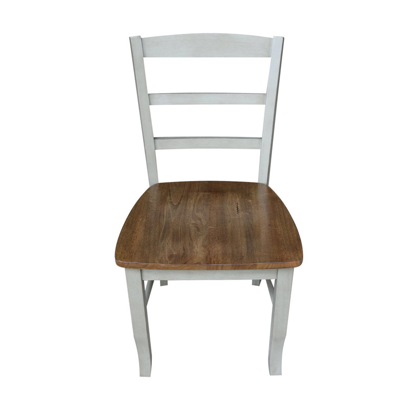 Klynn Solid Wood Dining Chair, Hickory/Stone