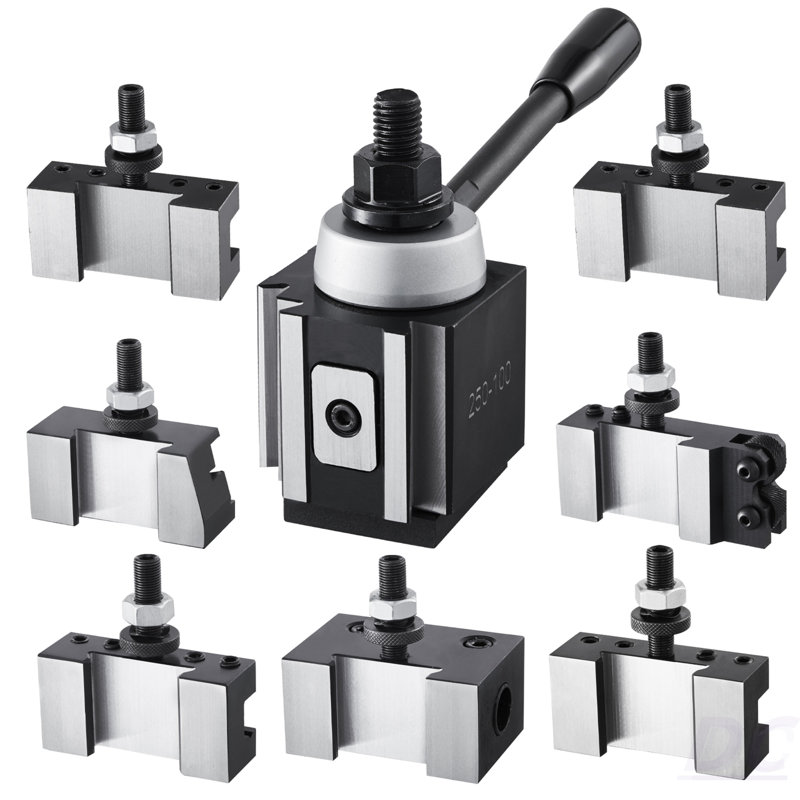 Quick Change Tool Post Set 8 Pcs Lathe Tool Holders For 6"-12" Mini Lathe Swing