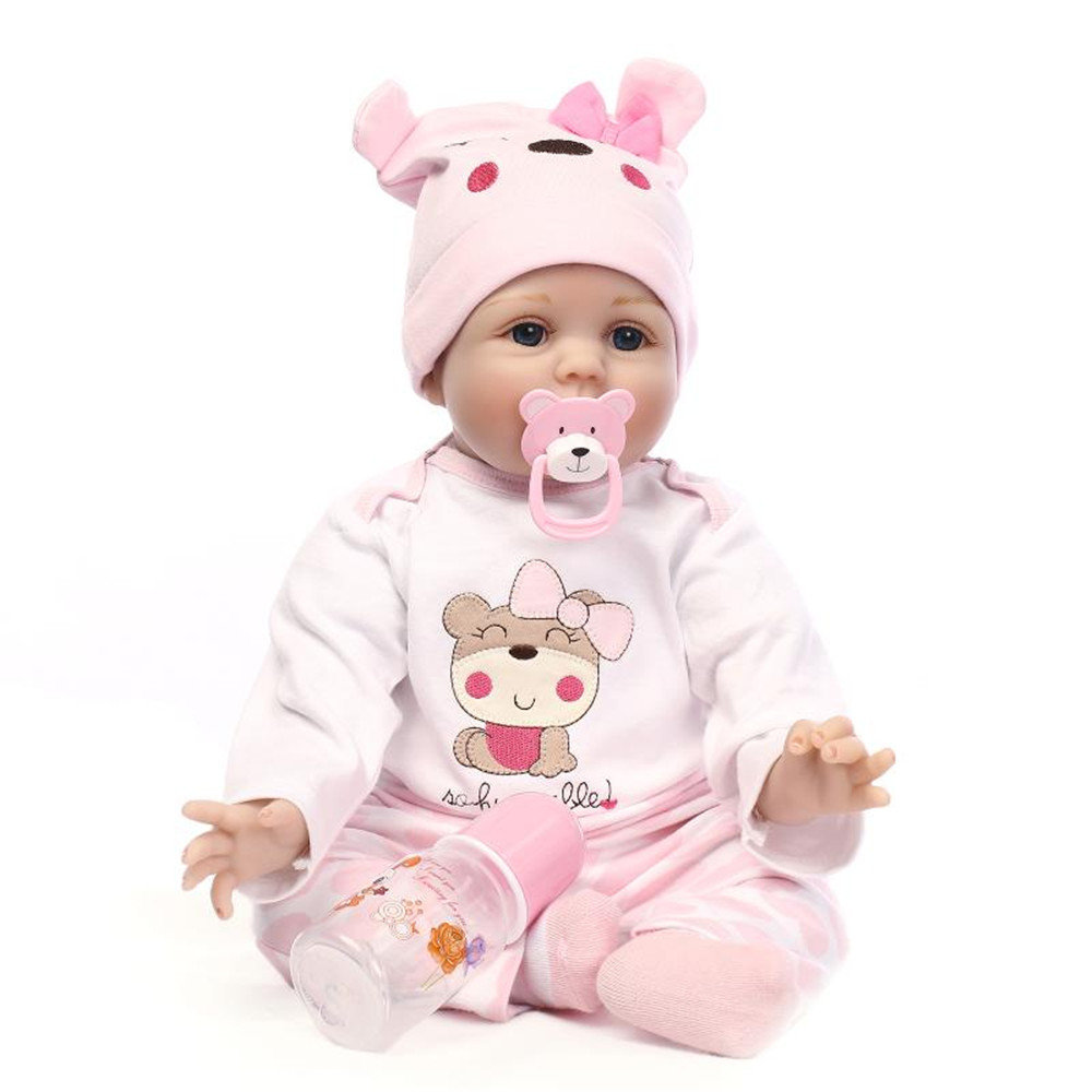 Silicone Baby Dolls, 18 Cute Carol Realistic Reborn Baby Girl, Cloth  Body