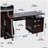 Stylish Computer Desk with Storage, Chocolate