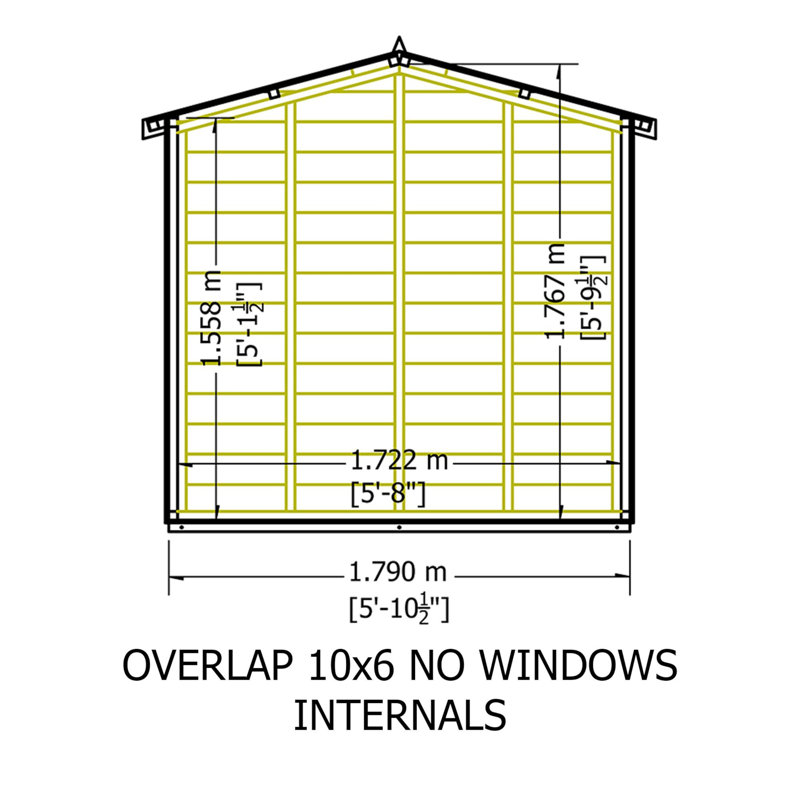 Garden Value 6 ft. W x 10 ft. D Overlap Garden Shed