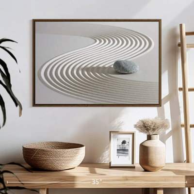 Zen Stone On Sand