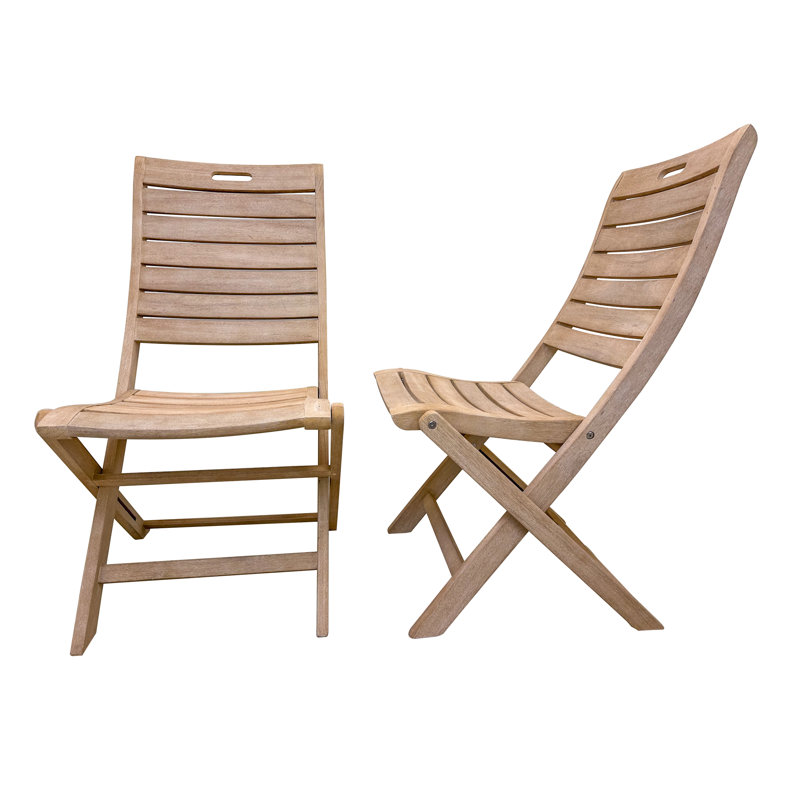Chaise d'appoint d'extérieur Kinsler Eucalyptus, Blé délavé