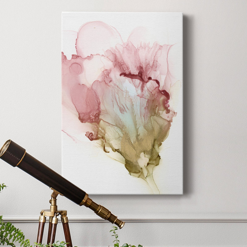 Flowering Pink I - Wrapped Canvas Print, 12'' H x 8'' W x 1'' D