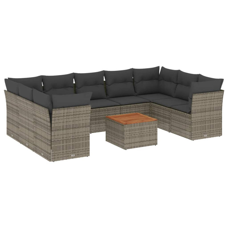 Vidaxl Garden Sofa Set Grey