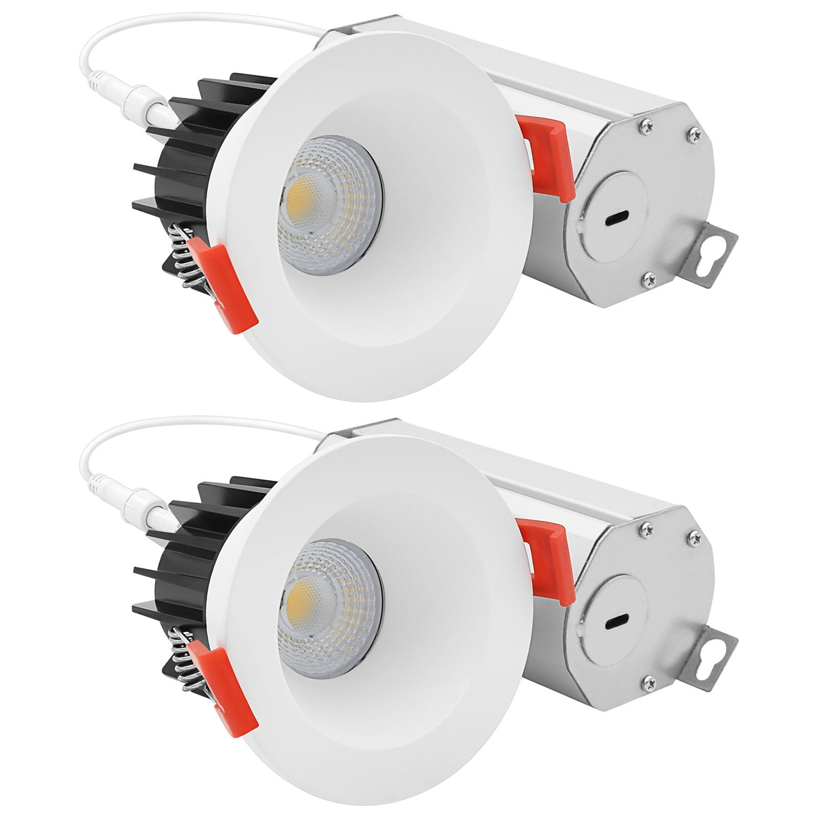 LUXRITE 2 Inch LED Recessed Spotlight With Interchangeable Trim, J-Box ...