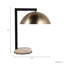 Lampe de bureau artistique avec abat-jour en forme de dôme métallique pour éclairer un bureau ou une chambre - Petite lampe de bureau élégante pour un bureau ou une décoration intérieure - 51 cm, or et beige
