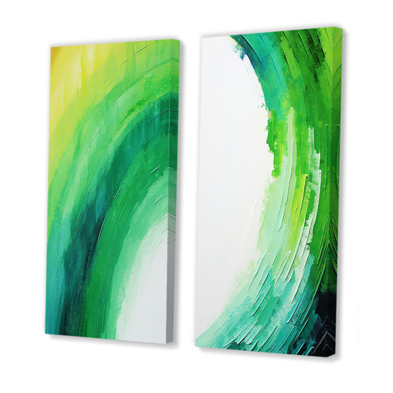Ensemble de 2 impressions sur toile Magical Rainbow Essence Of Spectrum, Toile tendue, H 28 po x l 25 po