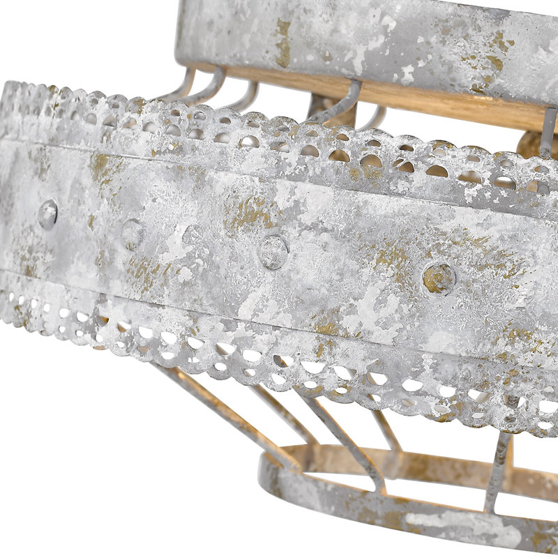 Plafonnier encastré 2 lumières 14 po Gaius, Huître