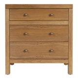 Nora 25 in. W Rectangular Wood 3 Drawer Nightstand