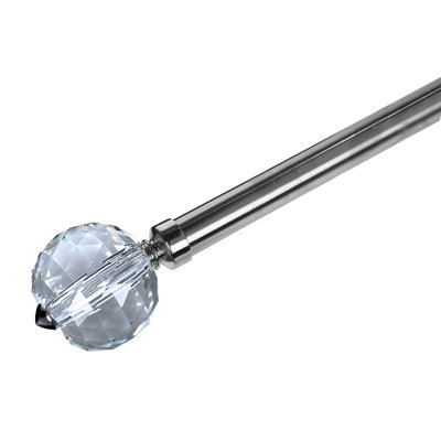 Daje Nickel Adjustable Single Curtain Rod