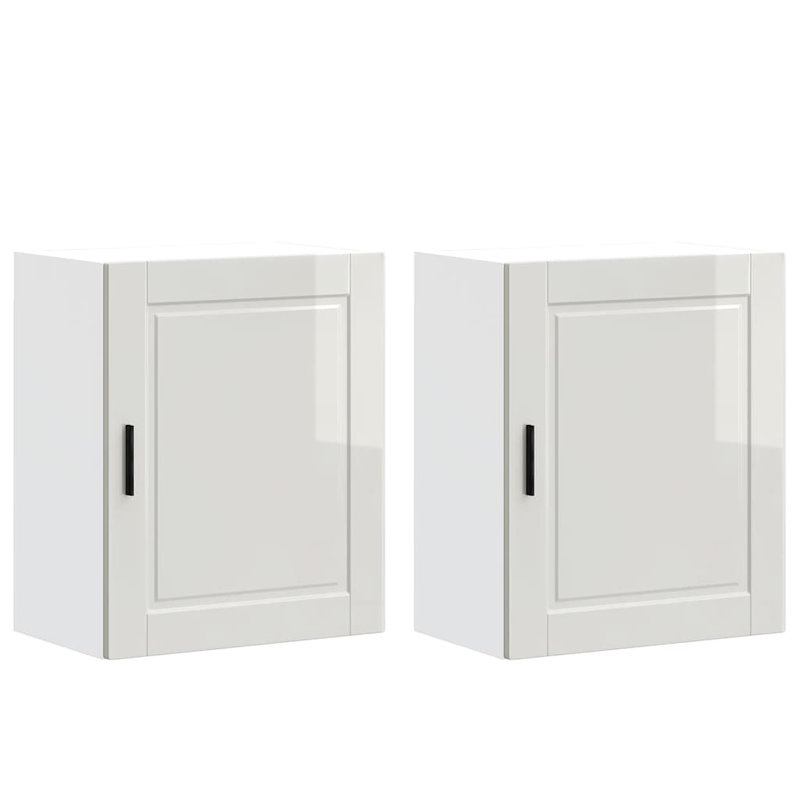 vidaXL Kitchen Wall Cabinet Engineered wood Medium, High Gloss White