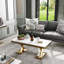 2 tables de salon luxueuses, 1 table basse et 1 table de bout