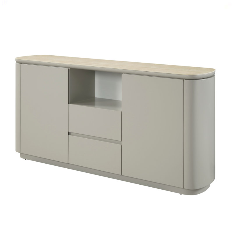 Ingram Ceramic Top & Light Gray Finish Server