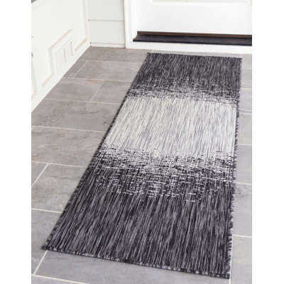 Outdoor Iris Area Rug Lead Gray Color