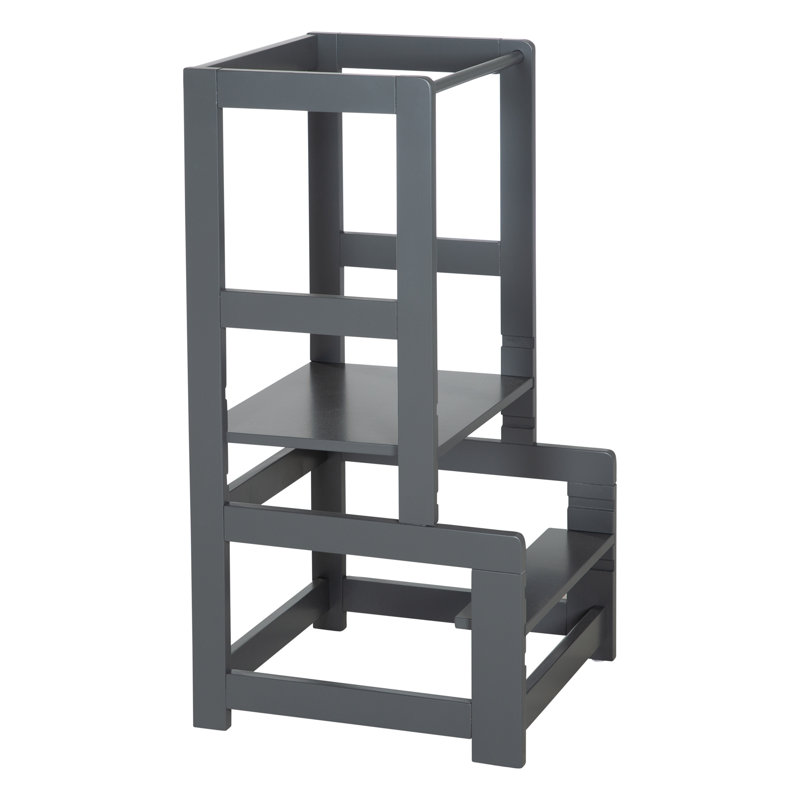 Convertible Montessori Learning Tower - Safe Step Stool for Toddler / Children , Anthracite