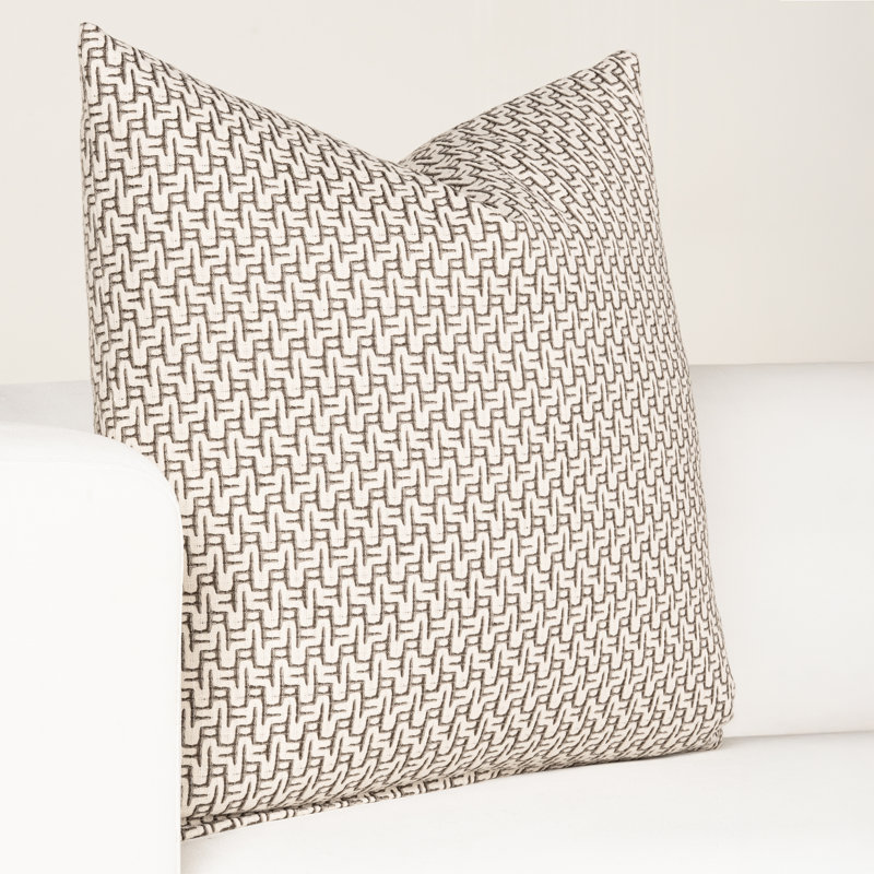 Coussin décoratif Cascade, Carré 30 po, Polyester, Gris