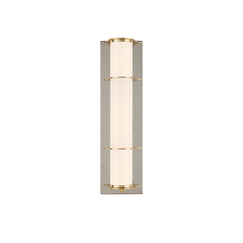 Blaine 1 - Light Bath Sconce, Polished Nickel/Polished Brass