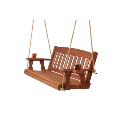 Balancelle de véranda robuste avec porte-gobelets Amish Casual 700 lb