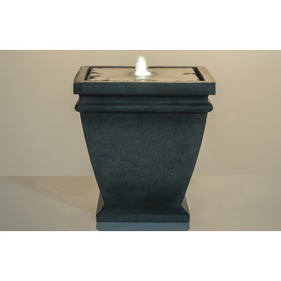 Couey Outdoor Pedestal Fountain with Lights