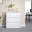 Classeur latéral à 3 tiroirs Abheek Makeace 90 cm (35,43 po) avec serrure - Classeur métallique robuste pour bureau à domicile, formats Lettre/Légal/A4/F4, assemblage requis, blanc-1000489172