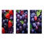 Vibrant Violet Berrilicious Geometry Fruit - Fruits Metal Art Print Set Of 3-291707327