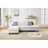 4 - Seat Reconfigurable With Hidden Compartments And Matching Accent Pillows, Beige Linen Upholstery, Foam Filler, 97 Inch Product Depth, 57 Width, 34 Height For Modern Living Settings Modular-35935956-35935953