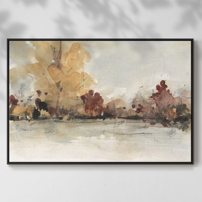 The Autumn View I, toile tendue avec châssis de qualité supérieure - prête à être accrochée