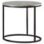 Table de bout grise et gris acier