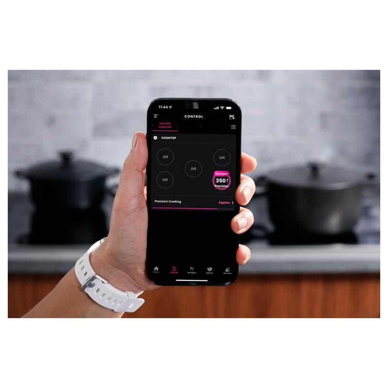 36" Induction Cooktop with 5 Elements, Black/Stainless Steel