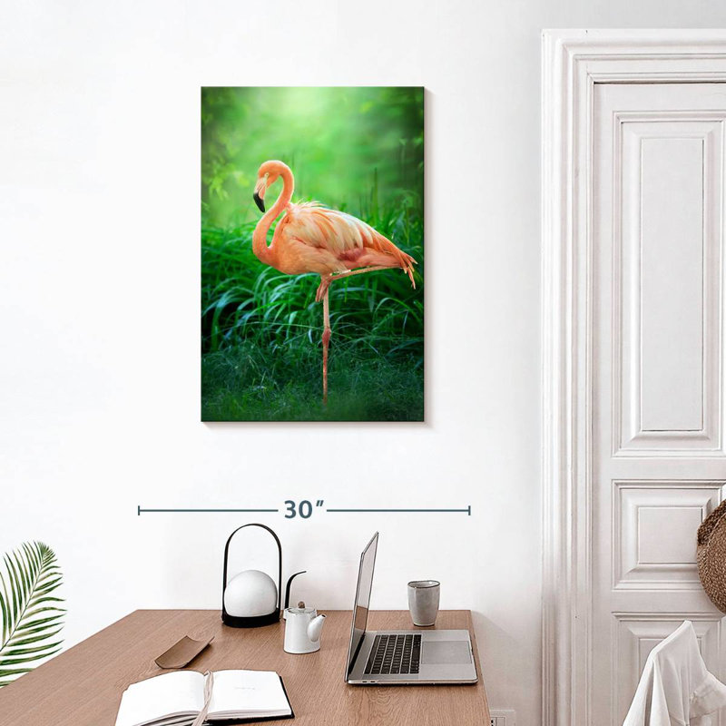 Flamant rose, H 30 po x l 20 po