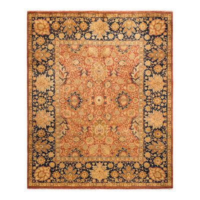 Tapis unique rouille noué à la main de 8 pi 3 po x 10 pi Keenan