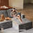 Boneless L-Shaped Modular Sectional Couch, Cloud U-Shaped Sectional Sofa with Wide Armrest-2013760729
