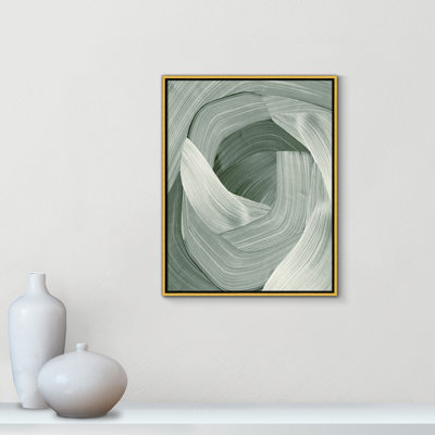 «Wyn Enriched Emerald - Floater Frame», reproduction d'impression sur toile