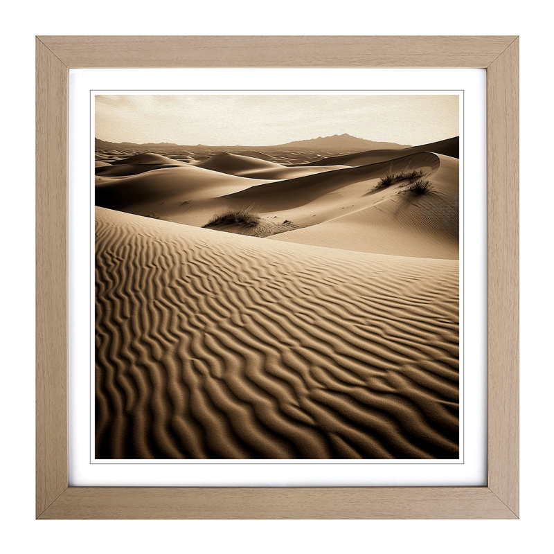 Desert Photograph - Framed Print, Oak