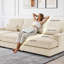 Canapé modulaire en velours côtelé 127,6 po-897010159