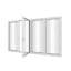 Porte de patio pliante en aluminium à 4 panneaux de 120 po de largeur KaMic VersaFold-92194959-92194958