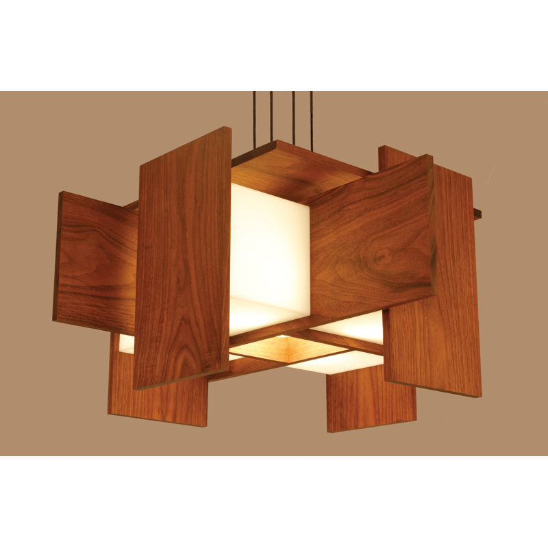 Muto 5 - Light LED Pendant, Walnut, 2700K (Dry)