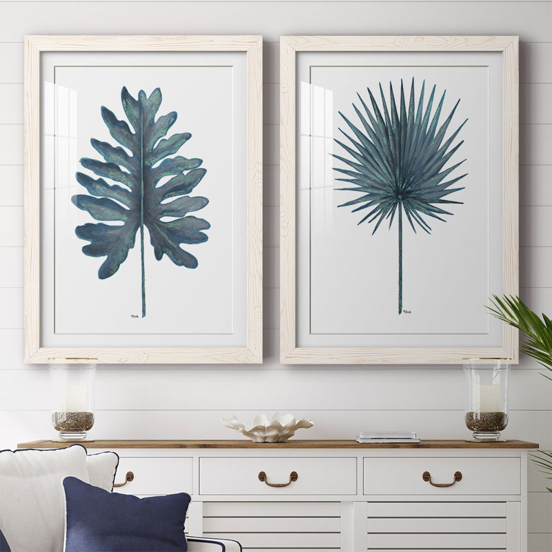 Blue Oasis I-Premium, reproduction encadrée - prête à être accrochée, Blanc, H 27,5 po x l 75 po x P 1,5 po