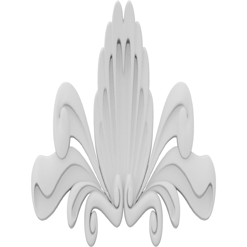 Rosette Sheffield, H 10 po x l 7,5 po x P 0,63 po