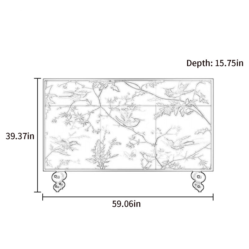 Modern Entrance Cabinets Decorated Sideboard, Multi Walnut