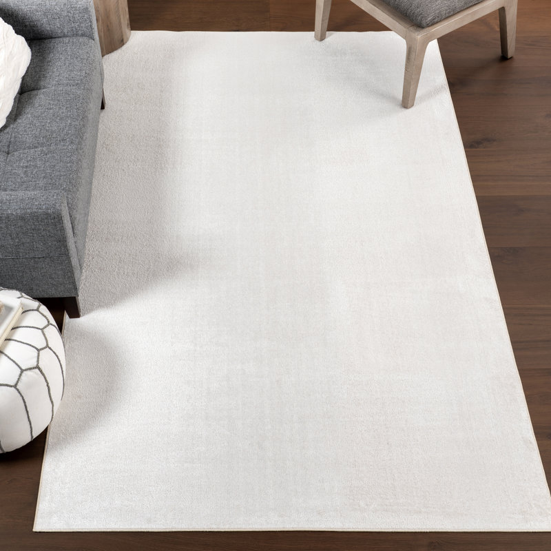 Argelia Solid Machine Washable Area Rug, Rectangle 6'7" x 9'