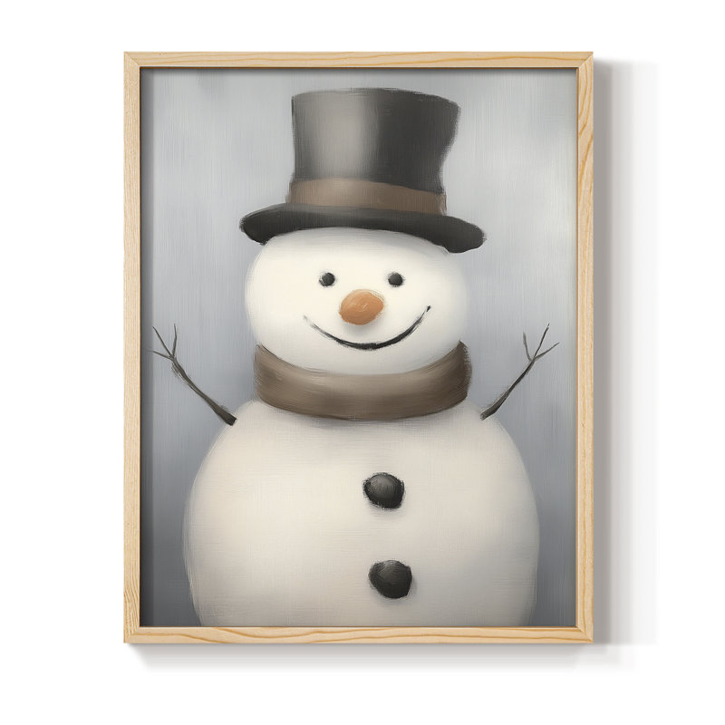 «Christmas Holiday Art», série 2-CDxxix, reproduction encadrée - bois massif, Naturel, H 30 po x l 24 po