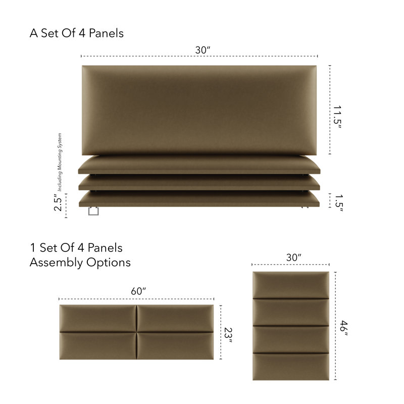 Wall Paneling in Metallic Gold